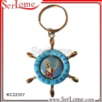 Ocean Steer Custom Metal Spinned Keychain