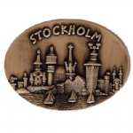 antique sweden stockholm fridge magnet