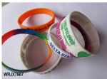 Color filled Silicone Wristbands For Promotional Gifts